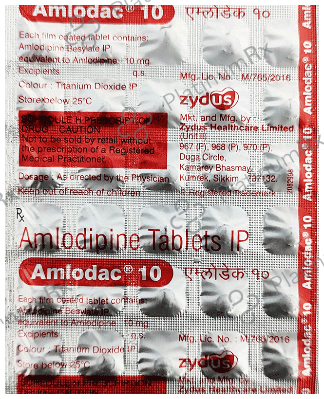Amlodac 10mg Tablet 30s