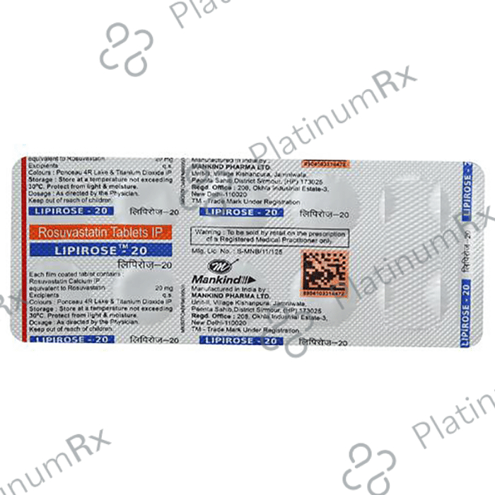 Lipirose 20mg Tablet 10s