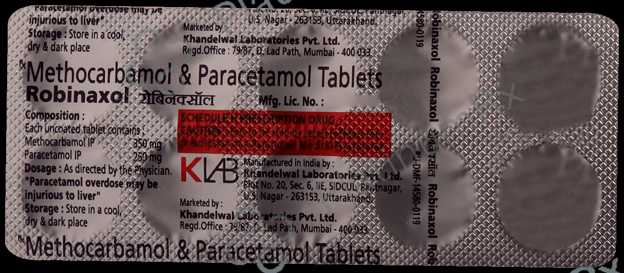 Robinaxol 350/250mg Tablet 10s
