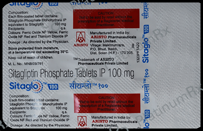 Sitaglo 100mg Tablet 15s