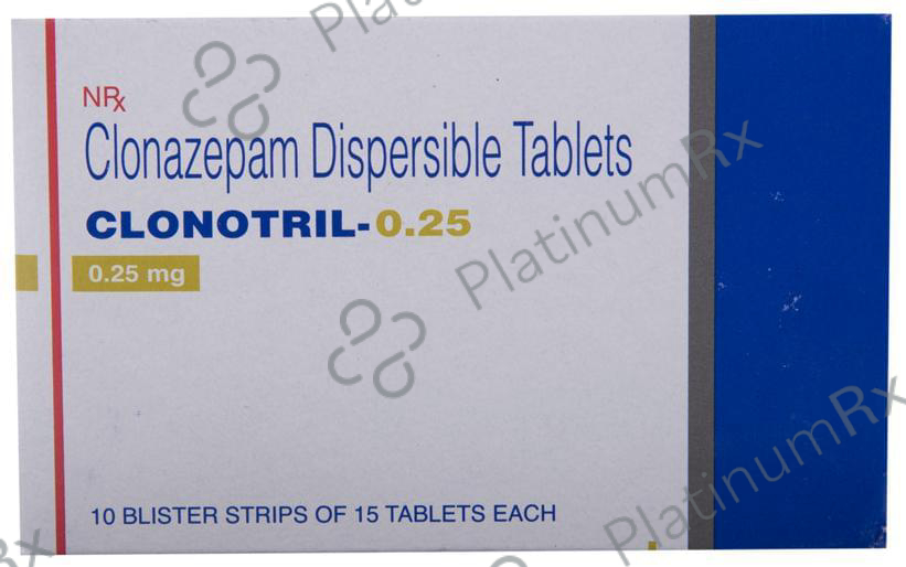 Clonotril 0.25mg Tablet DT 15 tablets