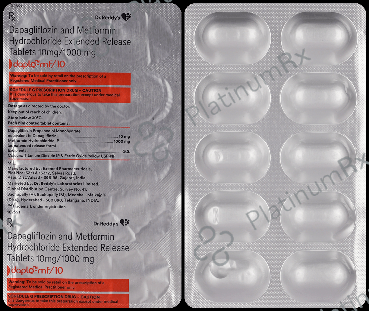 Daplo MF 10mg/1000mg Tablet ER