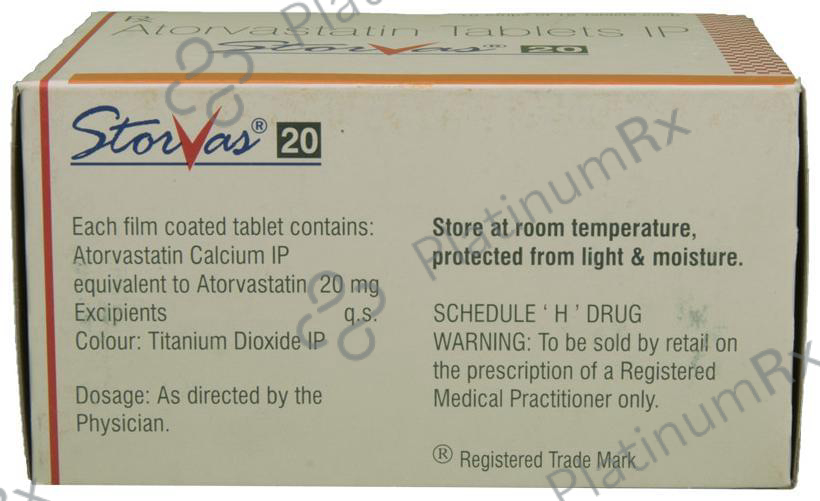 Storvas 20mg Tablet 15s