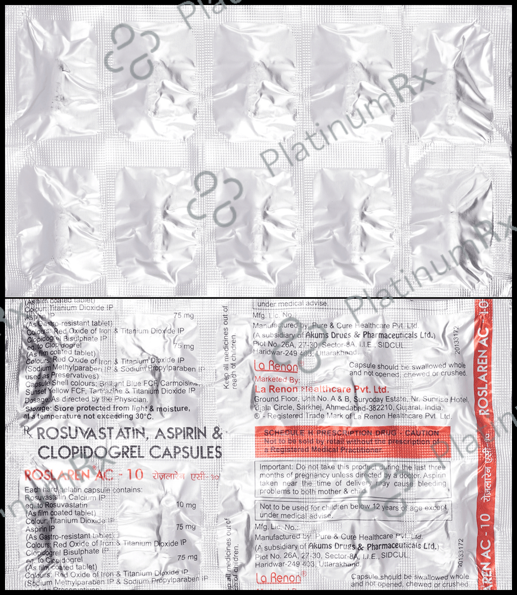 Roslaren AC 75/10/75mg Capsule 10s