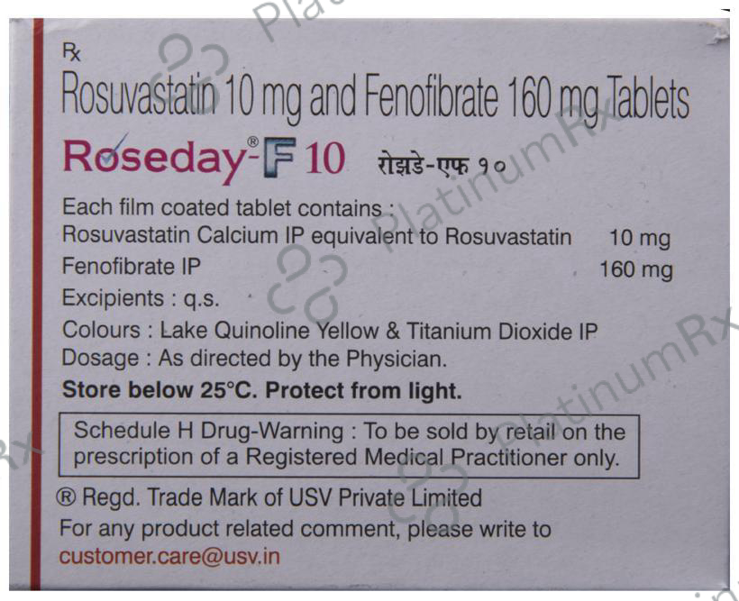Roseday F 10 160/10mg Tablet 10s