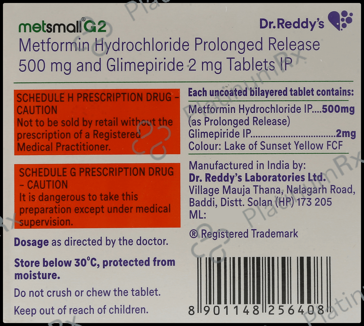 Metsmall G 2/500mg Tablet 15s