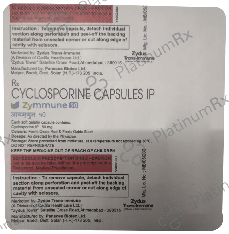 Zymmune 50mg Capsule