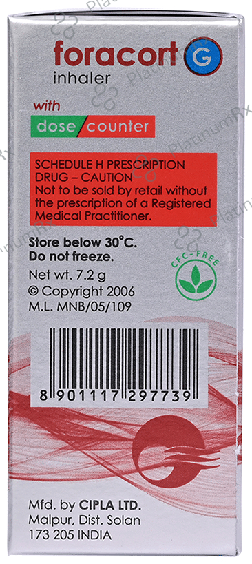Foracort G 200/6/12.5mcg Inhaler 120MDI