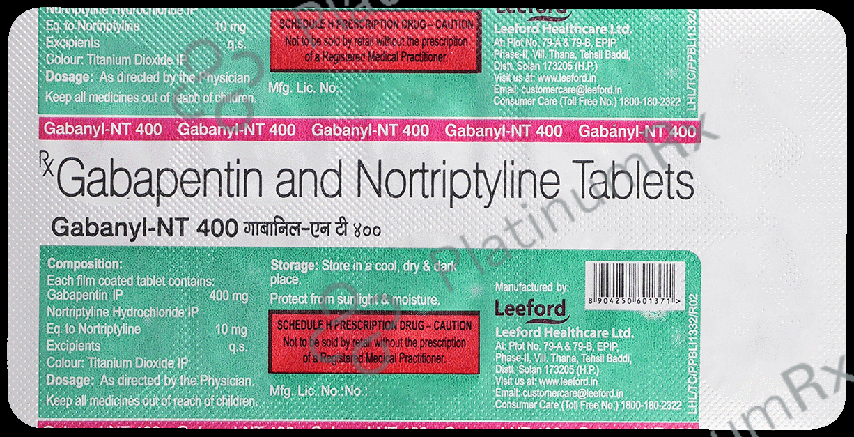 Gabanyl NT 400/10mg Tablet 10s