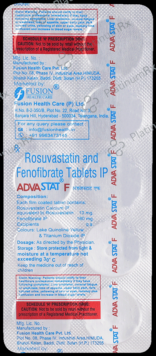Advastat F 160/10mg Tablet 10s