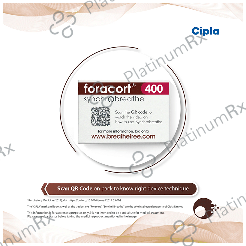 Foracort 400/6mcg Synchrobreathe Inhaler 120MDI
