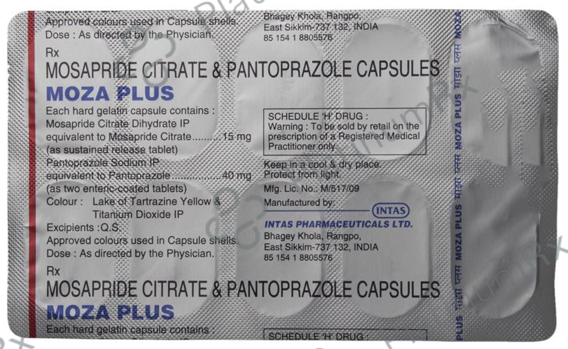 Moza Plus 15/40mg Capsule SR 10s