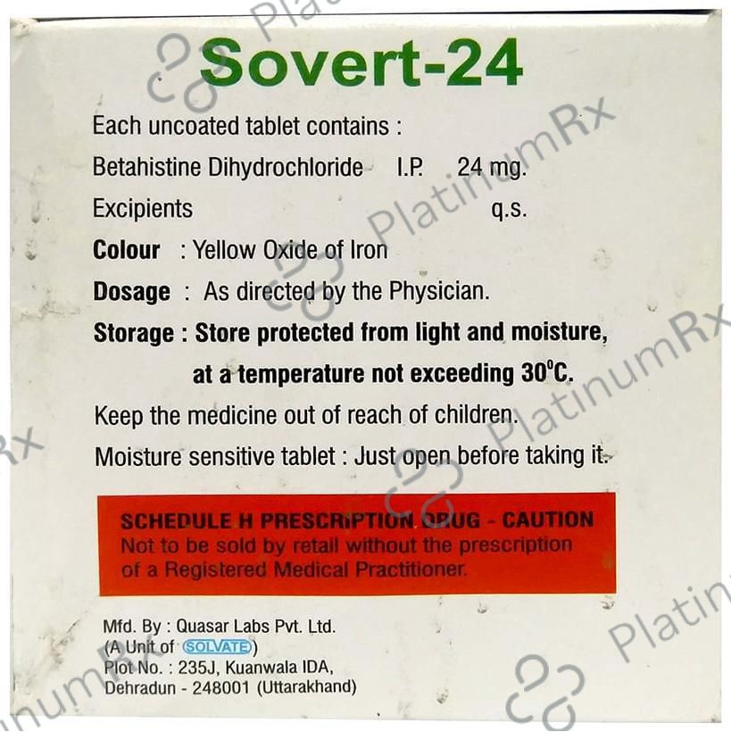 Sovert 24 Tablet