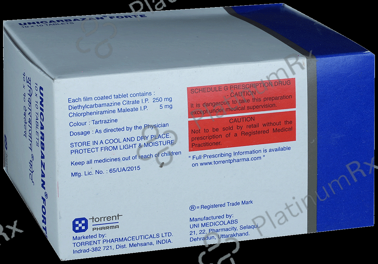Unicarbazan Forte Tablet 10 Tablet