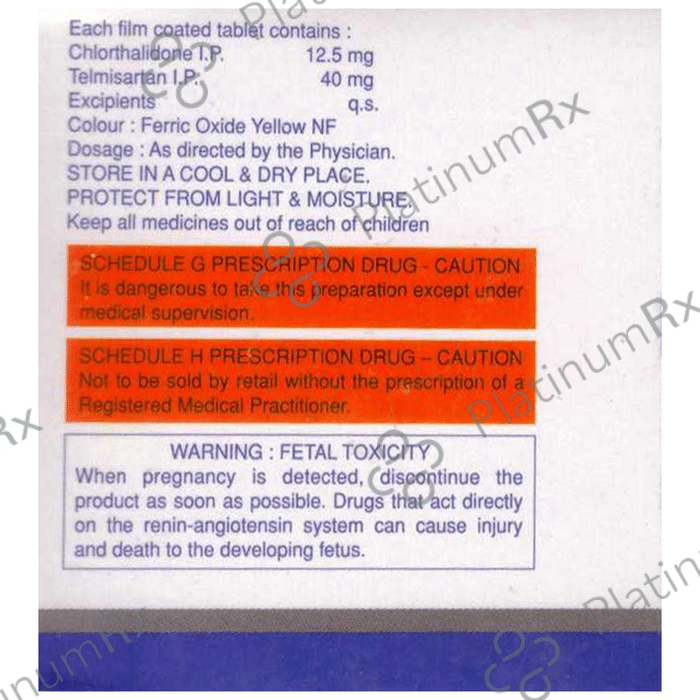 Telsar CH 12.5/40mg Tab 10s