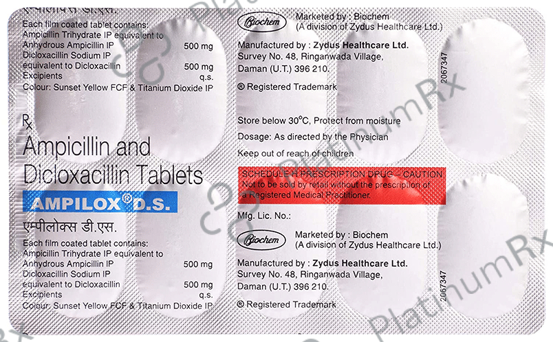 Ampilox DS 500/500mg Tablet 10s