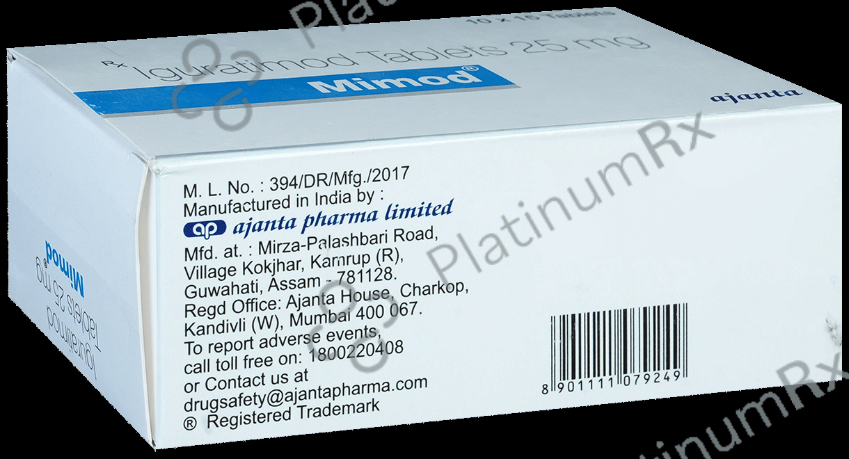 Mimod 25mg Tablet 15s