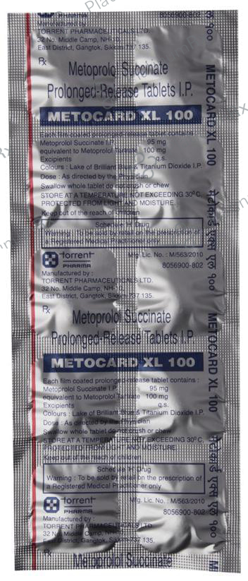 Metocard XL 100mg Tablet PR 10s