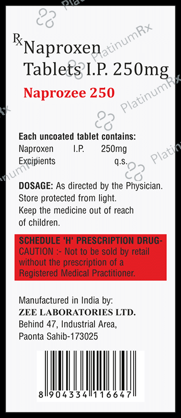 Naprozee 250mg Tablet