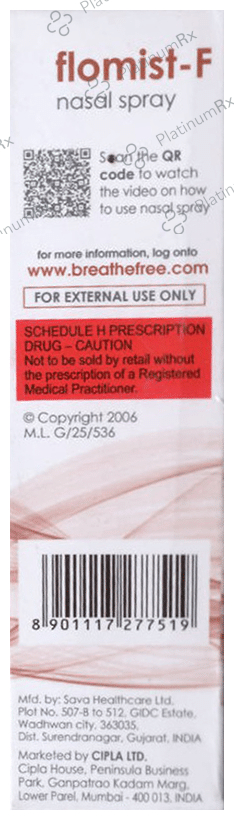 Flomist F 27.5mcg Nasal Spray 120MDI