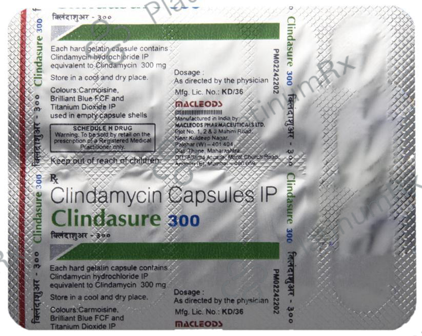 Clindasure 300mg Capsule 10s