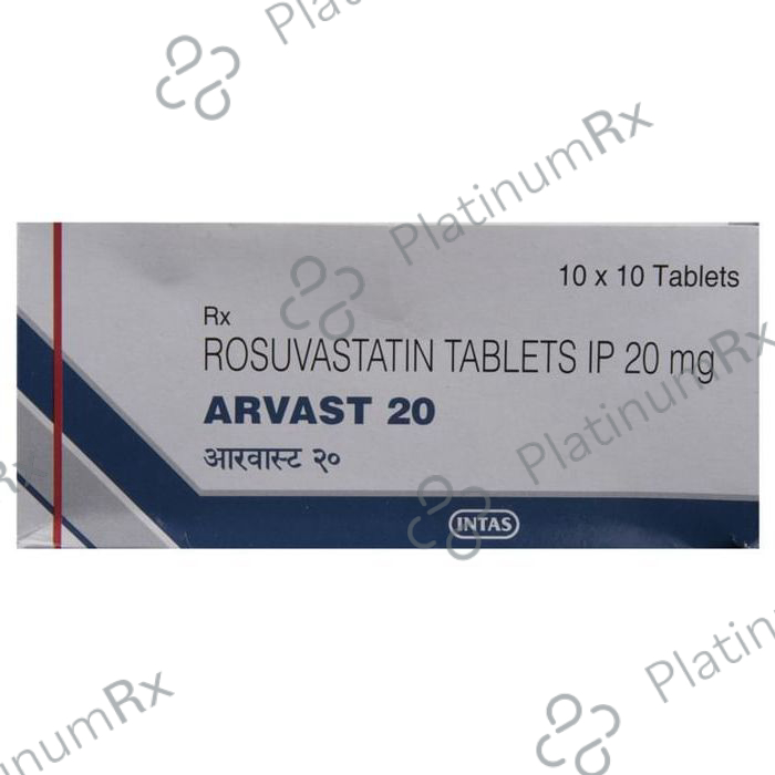 Arvast 20mg Tablet 10s