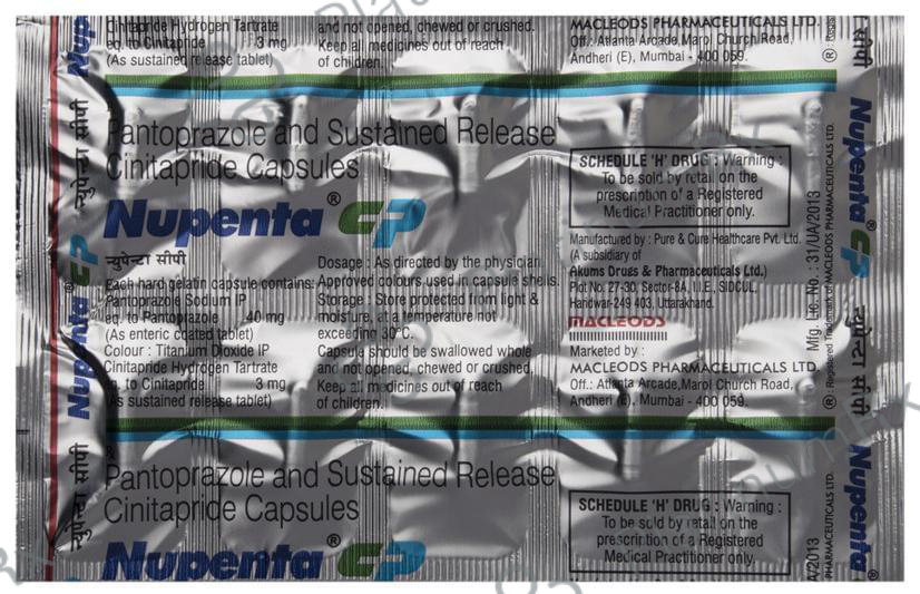 Nupenta CP 3/40mg Capsule SR 10s