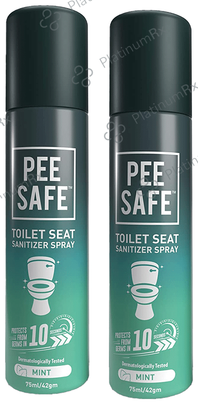 Pee Safe Toilet Seat Sanitizer Spray (75ml Each) Mint 2 bottles