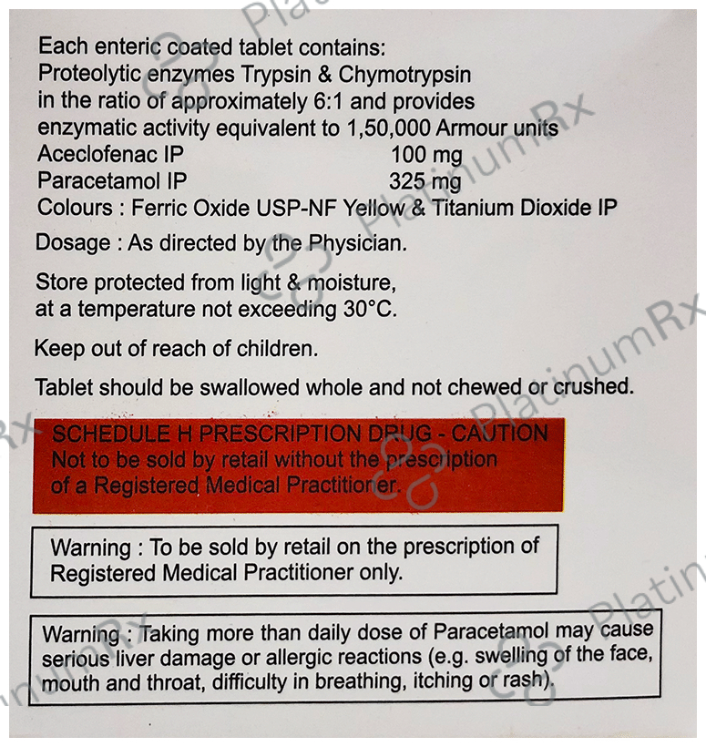 Zerodol TC 100/325mg Tablet 10s