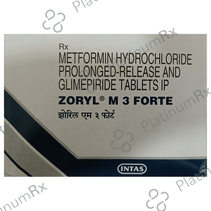 Zoryl M 3 Forte 3/1000mg Tablet PR 15s