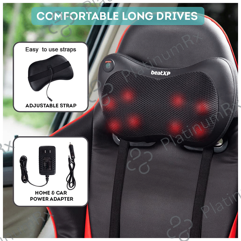beatXP Deepheal Pillow Shiatsu Infrared Heat Therapy Massager with 3 Mode Setting