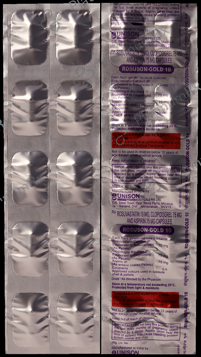 Rosuson Gold 75mg/10mg/75mg Capsule