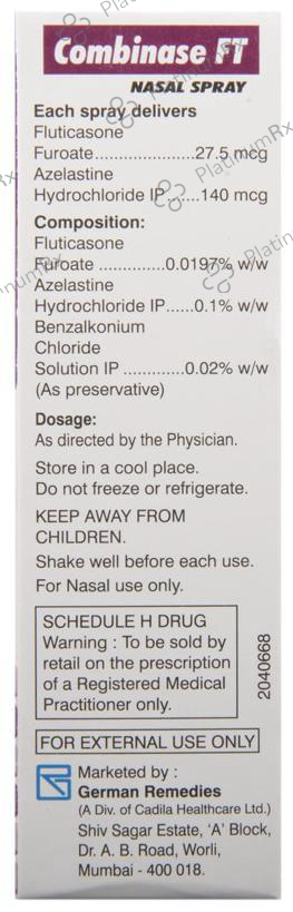 Combinase FT Nasal Spray 140/27.5mcg 70MDI