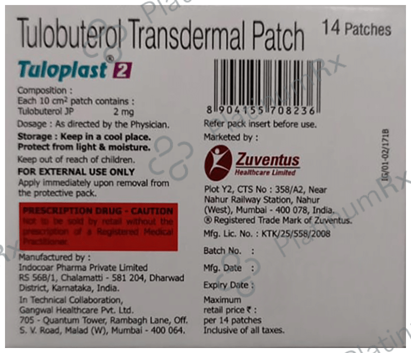 Tuloplast 2 Transdermal Patch