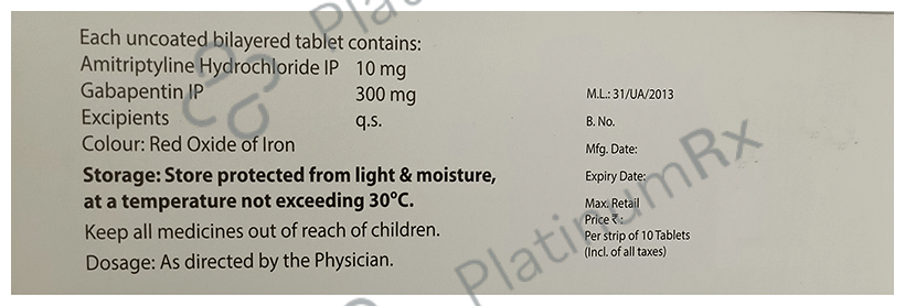 Tryptomer G 300/10mg Tablet 10s
