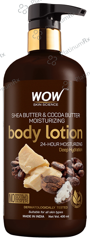 WOW Skin Science Shea Butter & Cocoa Butter Moisturizing Body Lotion 400 ml