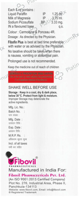 Fibofin Plus Oral Suspension Sugar Free