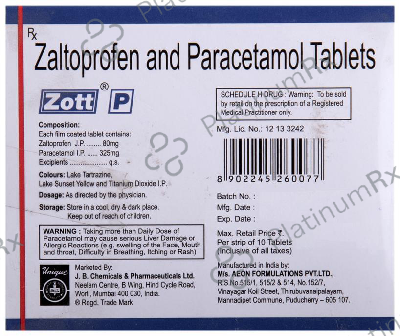 Zott P Tablet