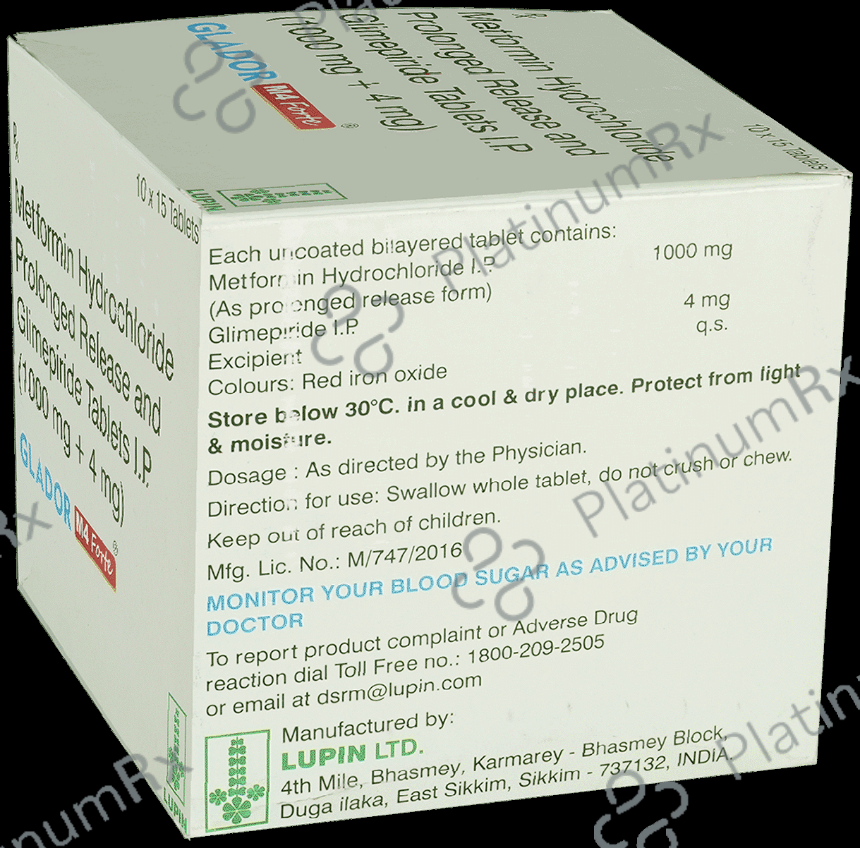 Glador M4 Forte 4/1000mg Tablet PR 15s