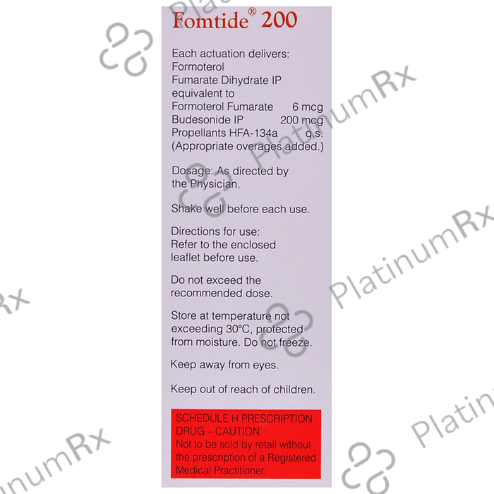 Fomtide 200/6mcg Inhaler 120MDI