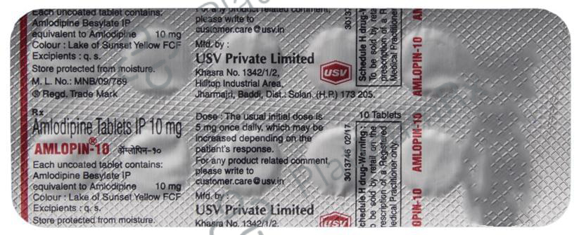 Amlopin 10mg Tablet 10s