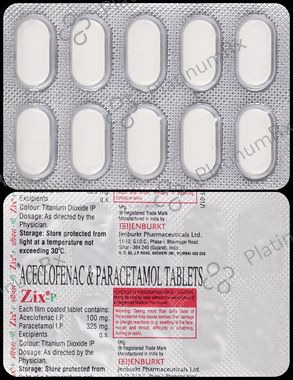 Zix P 100mg/325mg Tablet