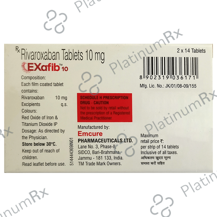 Exafib 10mg Tablet 14s