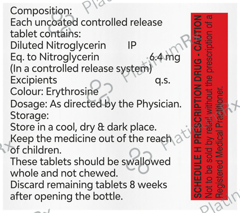 Nitrovil 6.4mg Tablet