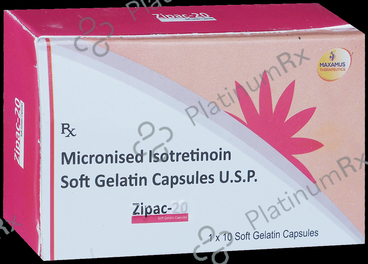 Zipac 20mg Soft Gelatin Capsule 10s