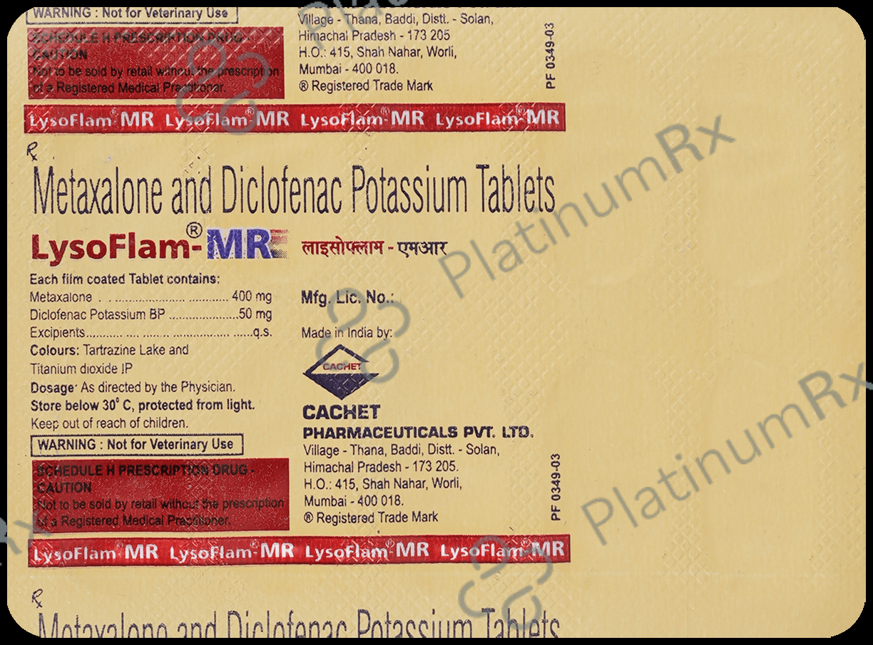 Lysoflam MR 50/400mg Tablet 10s