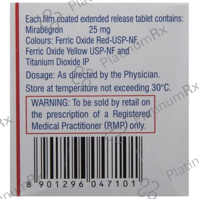 Mirago 25mg Tablet ER 10s