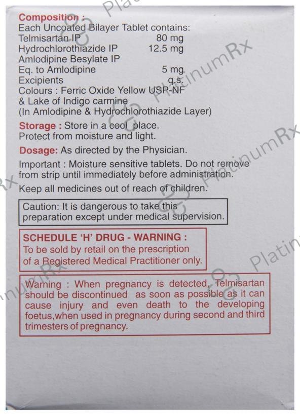 Telma AM H 5/12.5/80mg Tablet 15s