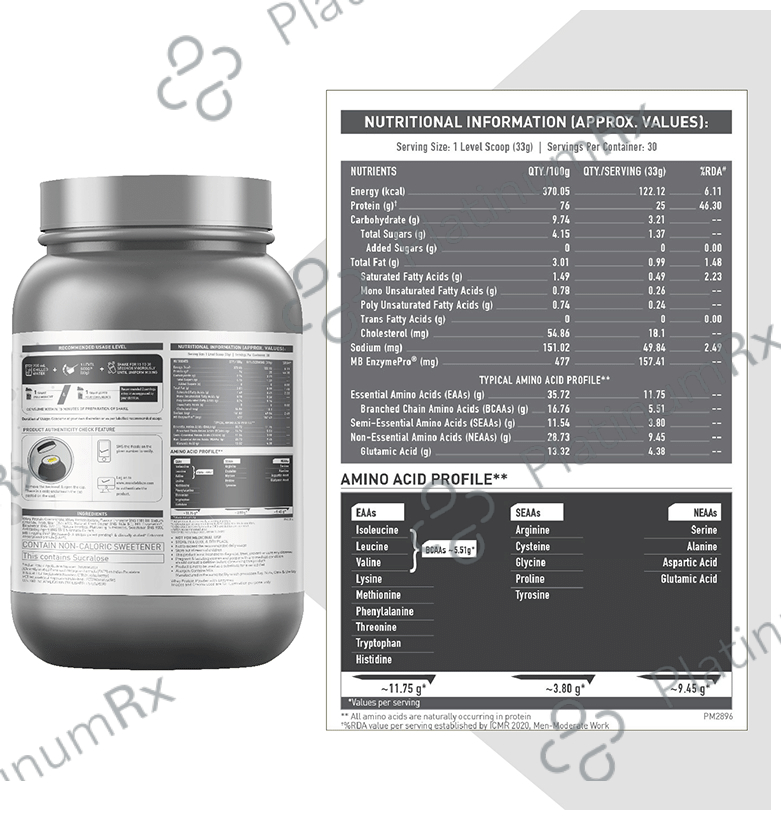 MuscleBlaze Flavour - Biozyme Whey Protein - Powder for Muscle Gain - Improves Protein Absorption by 50% Magical Mango