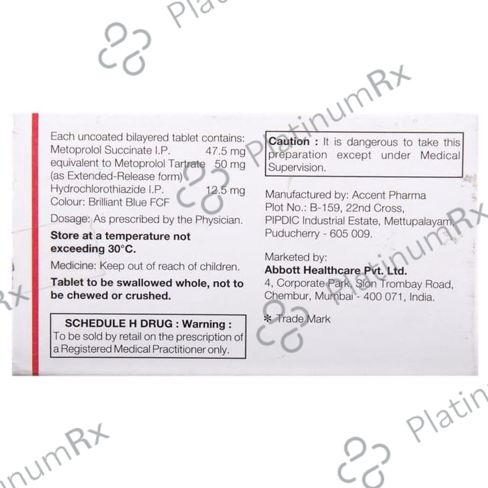 Supermet H 12.5/47.5mg Tablet 10s
